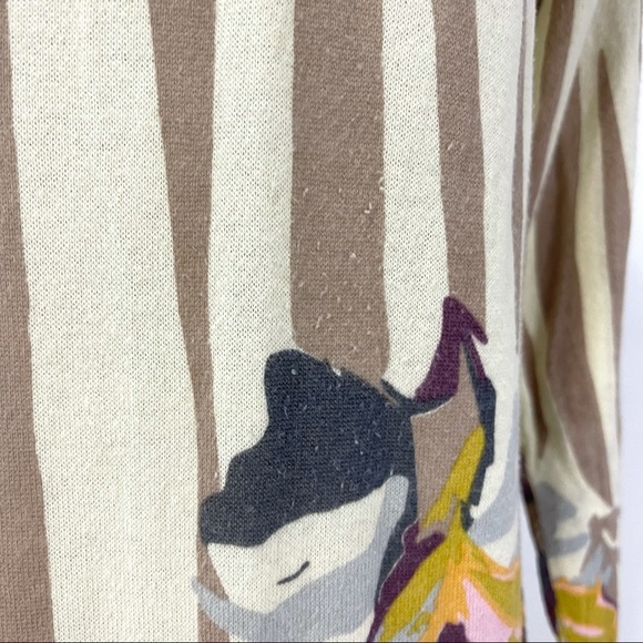 Anthropologie- Sparrow Cream Floral Stripe Cardigan Size Small. - Picture 8 of 9